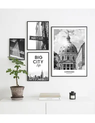 Plakat z miastem Kopenhaga w Danii, Grafika na ścianę obraz. czarno biała fotografia na ścianę. Plakat z miastem Kopenhaga w Danii, Grafika na ścianę obraz. czarno biała fotografia na ścianę.