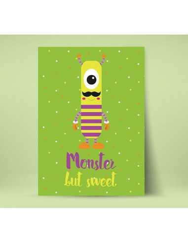 obrazek dla dziecka, plakat dla dziecka, plakat z potworkiem, słodki potworek, obrazek dla dziecka, plakat dla dziecka, plakat z potworkiem, słodki potworek,