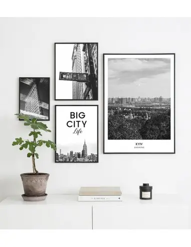 Poster with the city of Kiev in Ukraine Graphics on the wall painting. black and white photo on the wall. Poster with the city of Kiev in Ukraine Graphics on the wall painting. black and white photo on the wall.