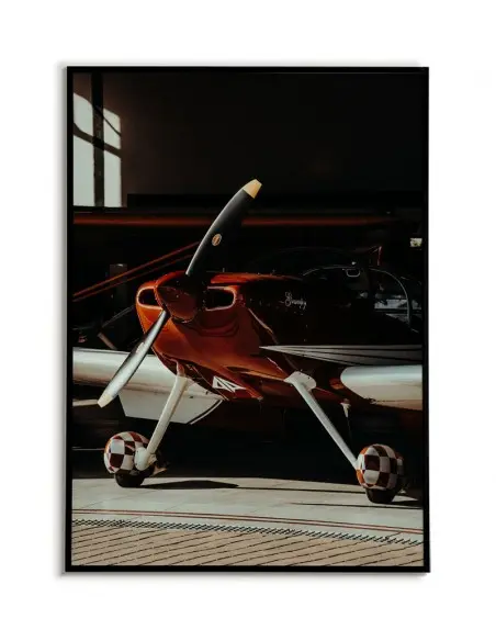 Plakat samolot, piękna grafika do ramki. Kolorowa fotografia z samolotem jako plakat do każdego wnętrza.