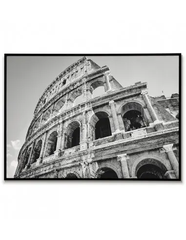 Poster with Rome, view of the Colosseum. Beautiful photography made in black and white, perfect for any living room. Poster with Rome, view of the Colosseum. Beautiful photography made in black and white, perfect for any living room.
