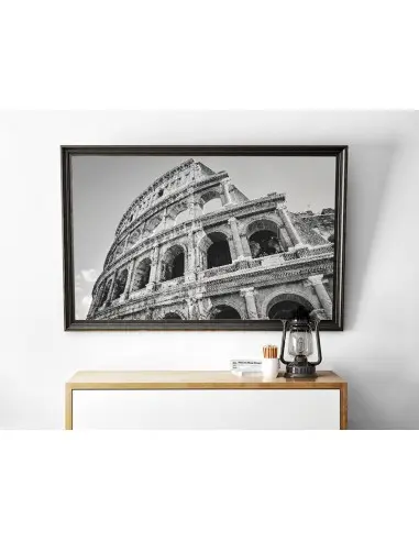 Poster with Rome, view of the Colosseum. Beautiful photography made in black and white, perfect for any living room. Poster with Rome, view of the Colosseum. Beautiful photography made in black and white, perfect for any living room.