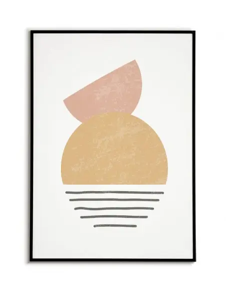 A modern poster in a minimalist style. A poster with abstract patterns and delicate pastel colors