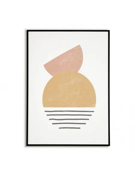 A modern poster in a minimalist style. A poster with abstract patterns and delicate pastel colors
