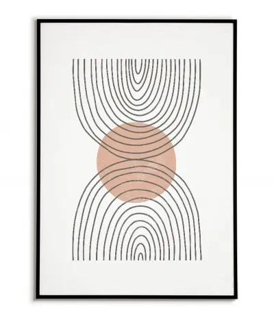 Nowoczesny plakat w minimalistycznym stylu. Plakat z abstrakcyjnymi wzorami i delikatnymi pastelowymi kolorami