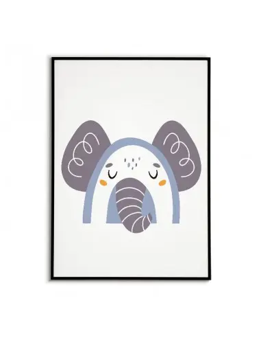 A poster for a child with an elephant in a modern style. Frame graphics perfect for a child's room. A poster for a child with an elephant in a modern style. Frame graphics perfect for a child's room.