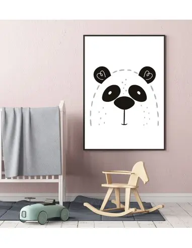 A poster for a child with a panda in a modern style. Frame graphics perfect for a child's room. A poster for a child with a panda in a modern style. Frame graphics perfect for a child's room.