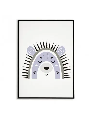 A poster for a child with a hedgehog in a modern style. Frame graphics perfect for a child's room. A poster for a child with a hedgehog in a modern style. Frame graphics perfect for a child's room.