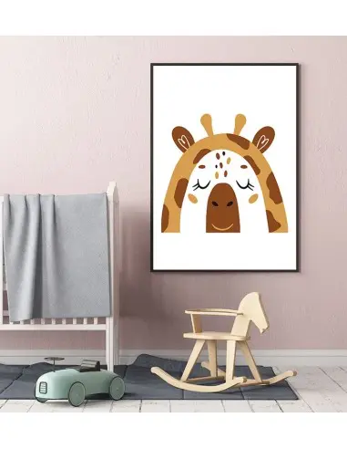 A poster for a child with a giraffe in a modern style. Frame graphics perfect for a child's room. A poster for a child with a giraffe in a modern style. Frame graphics perfect for a child's room.