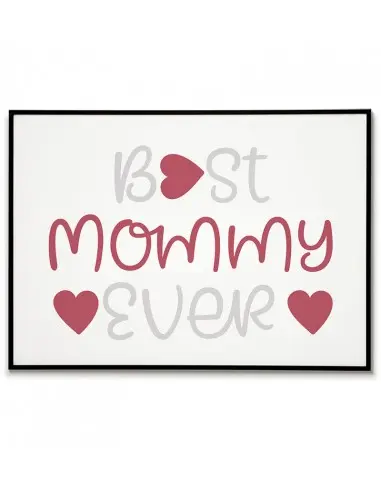 Plakat, grafika do ramki dla mamy z napisem "Najlepsza mama od zawsze" plakat idealny na dzień matki