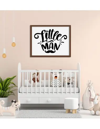 A modern poster in the Scandinavian style with the words "Little man" for the boy's room. Graphics for the frame A modern poster in the Scandinavian style with the words "Little man" for the boy's room. Graphics for the frame