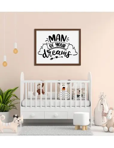 Scandinavian-style poster for a boy's room with the inscription and graphics "man of your dreams" perfect for any frame Scandinavian-style poster for a boy's room with the inscription and graphics "man of your dreams" perfect for any frame