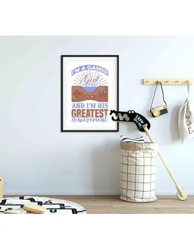 Plakat, grafika dla dziewczyny gracza z padem i napisem "I`m a gamer girl" plakat dla grającej dziewczyny Plakat, grafika dla dziewczyny gracza z padem i napisem "I`m a gamer girl" plakat dla grającej dziewczyny