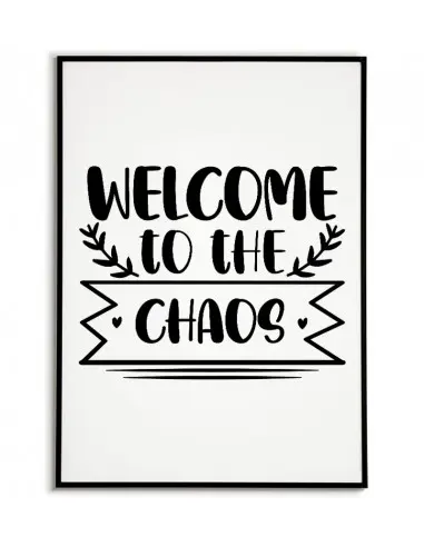 Plakat skandynawski z napisem "Welcome to the chaos" zabawny plakat z napisami idealny do pokoju dziecka. Plakat skandynawski z napisem "Welcome to the chaos" zabawny plakat z napisami idealny do pokoju dziecka.