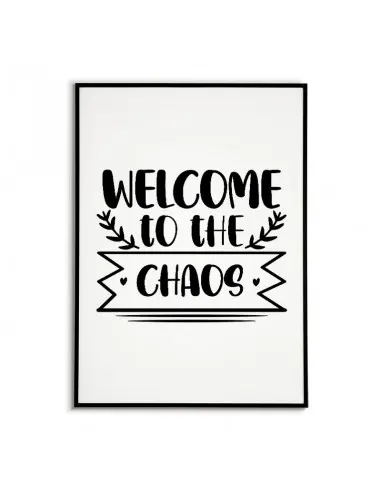 Plakat skandynawski z napisem "Welcome to the chaos" zabawny plakat z napisami idealny do pokoju dziecka. Plakat skandynawski z napisem "Welcome to the chaos" zabawny plakat z napisami idealny do pokoju dziecka.