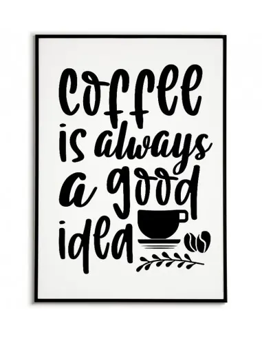 A poster for a frame with coffee and...