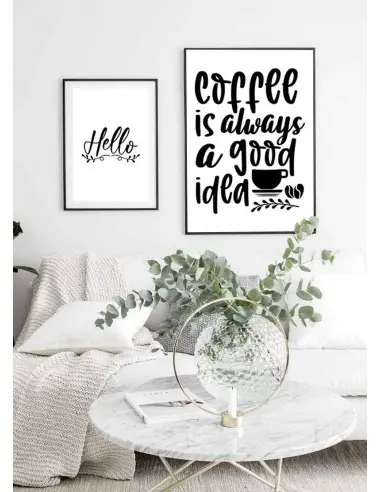 A poster for a frame with coffee and... A poster for a frame with coffee and...