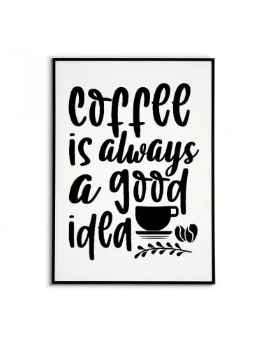 A poster for a frame with coffee and... A poster for a frame with coffee and...