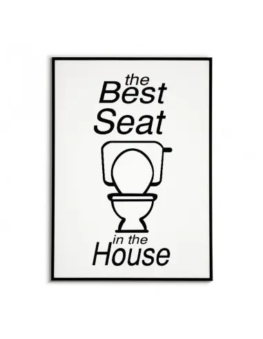 A funny poster for the bathroom, toilet with the words 