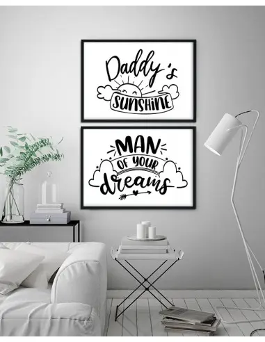 plakat, grafika dla dziecka z napisem i słoneczkiem "Daddy`s Sunshine" grafika do pokoju dziecięcego plakat, grafika dla dziecka z napisem i słoneczkiem "Daddy`s Sunshine" grafika do pokoju dziecięcego