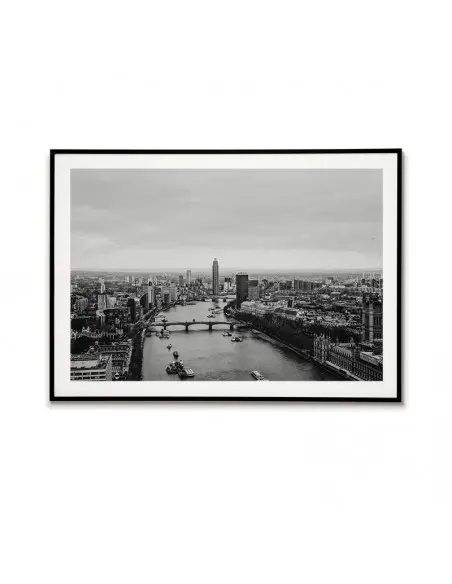 Londyn, Anglia plakat, grafika do ramki z widokiem na miasto z lotu ptaka.