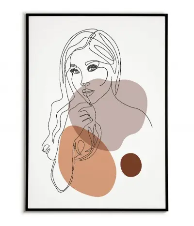 Line art poster - Portrait...