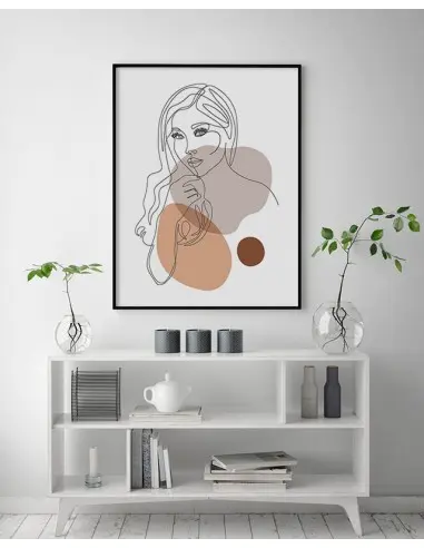 Line art poster - Portrait of a woman... Line art poster - Portrait of a woman...