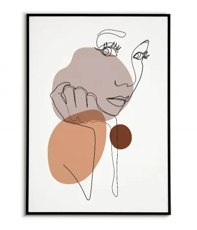 Line art poster - Portrait...