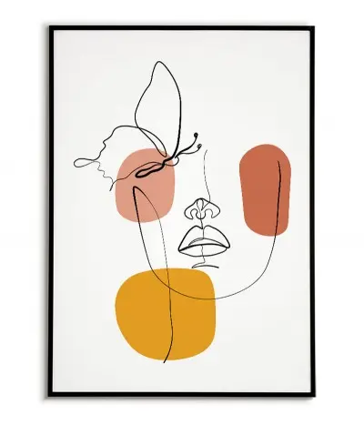 Line art poster - Portrait...