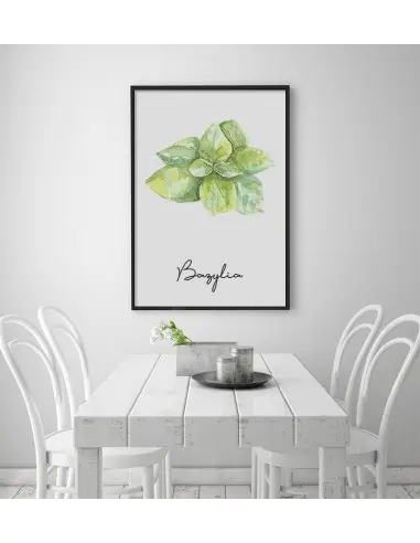 Basil poster - Graphic, herbs poster...