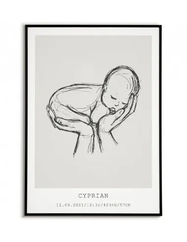 Baby birth board - Lines, sketch...