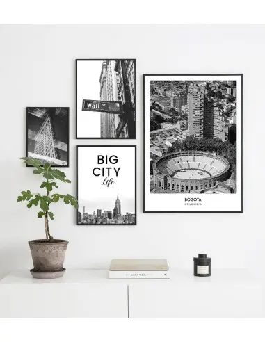 Plakat z miastem Bogota w Kolumbii, Grafika na ścianę obraz. czarno biała fotografia na ścianę Plakat z miastem Bogota w Kolumbii, Grafika na ścianę obraz. czarno biała fotografia na ścianę
