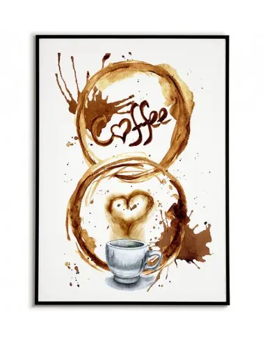 Kitchen poster for coffee lovers,...