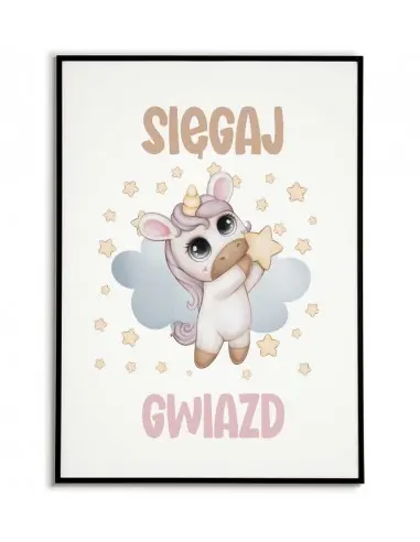 Set, a triptych of three posters for a child's room for a girl with a unicorn. Pink colors in the graphics Set, a triptych of three posters for a child's room for a girl with a unicorn. Pink colors in the graphics