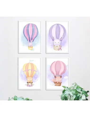 Plakat do pokoju dziecka. Grafika do ramki ze słodkim zajączkiem w balonie. pasuje do pokoju dziewczynki jak i dla chłopca. Plakat do pokoju dziecka. Grafika do ramki ze słodkim zajączkiem w balonie. pasuje do pokoju dziewczynki jak i dla chłopca.