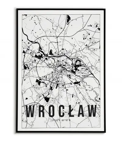Poster with a city map -...