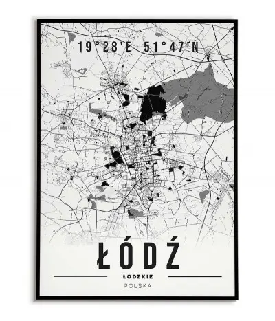 Poster with a city map -...