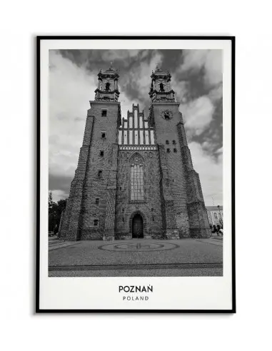 Plakat Poznań, Grafika na ścianę obraz z miastem Poznań. Plakat miasto na ścianę