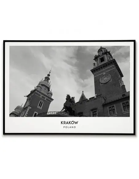 Plakat Kraków, Grafika na ścianę obraz z miastem Kraków. Plakat miasto na ścianę