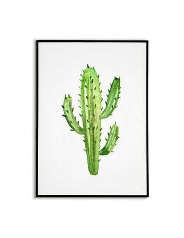 Cactus poster. Artwork on the wall with a cactus in green on a white background. Cactus poster. Artwork on the wall with a cactus in green on a white background.