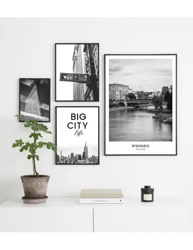 Poster with the city of Bydgoszcz in Poland, wall graphics. black and white photo on the wall. Poster from Bydgoszcz Poster with the city of Bydgoszcz in Poland, wall graphics. black and white photo on the wall. Poster from Bydgoszcz