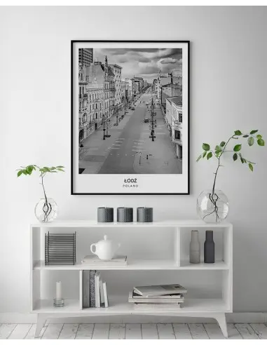 Plakat z miastem Łódź w Polsce, Grafika na ścianę obraz. czarno biała fotografia na ścianę. Plakat z Łodzią Plakat z miastem Łódź w Polsce, Grafika na ścianę obraz. czarno biała fotografia na ścianę. Plakat z Łodzią