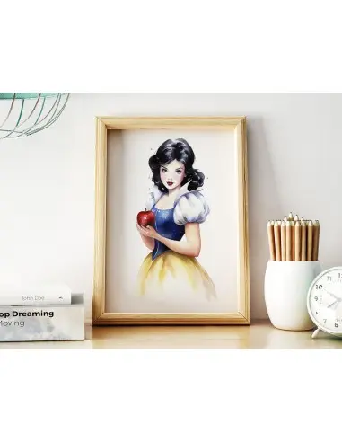 Snow White's Glass Dream – Watercolor... Snow White's Glass Dream – Watercolor...