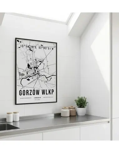 Minimalist City Map Poster – Gorzów... Minimalist City Map Poster – Gorzów...