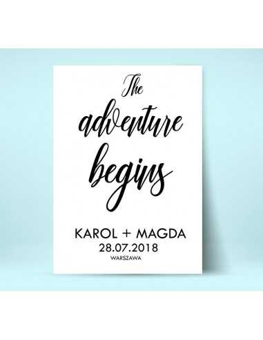 Wedding poster with the name and the... Wedding poster with the name and the...