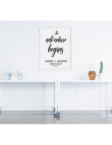 Wedding poster with the name and the... Wedding poster with the name and the...