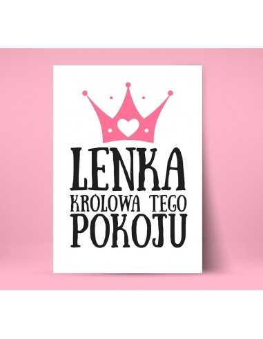 Spersonalizowany plakat dla dziecka, królowa tego pokoju dla dziewczynki Spersonalizowany plakat dla dziecka, królowa tego pokoju dla dziewczynki