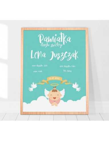 Plakat pamiątka chrztu świętego dla dziewczynki idealny na prezent Plakat pamiątka chrztu świętego dla dziewczynki idealny na prezent