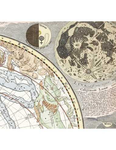 Stara mapa gwiazd nieba ze znakami zodiaku - Piękny plakat na prezent Stara mapa gwiazd nieba ze znakami zodiaku - Piękny plakat na prezent