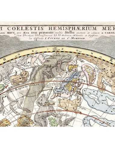 Stara mapa gwiazd nieba ze znakami zodiaku - Piękny plakat na prezent Stara mapa gwiazd nieba ze znakami zodiaku - Piękny plakat na prezent